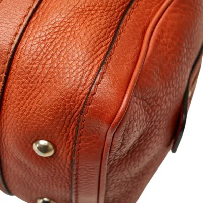 Pre-owned Gucci Sherry Line Orange Purple Canvas Leather Boston Bag Shoulder Bag ()