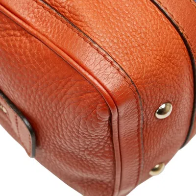 Pre-owned Gucci Sherry Line Orange Purple Canvas Leather Boston Bag Shoulder Bag ()