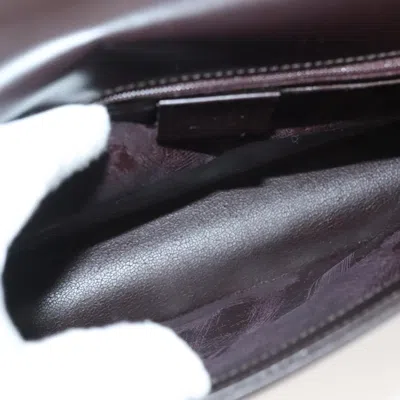 Pre-owned Gucci Square G Brown Leather Shoulder Bag ()