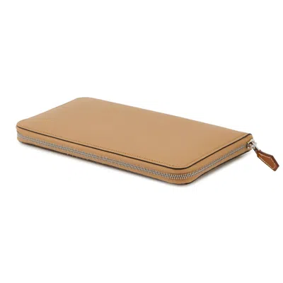 Pre-owned Hermes Beige Epsom Leather Coin Purse/coin Case () In Sand