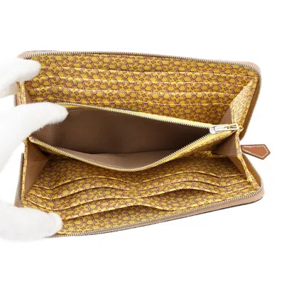 Pre-owned Hermes Beige Epsom Leather Coin Purse/coin Case () In Sand