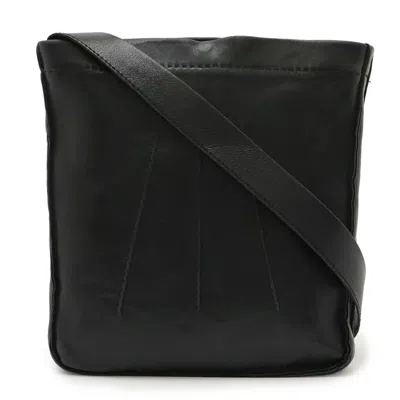 Pre-owned Hermes Black Leather Pochette Shoulder Bag ()