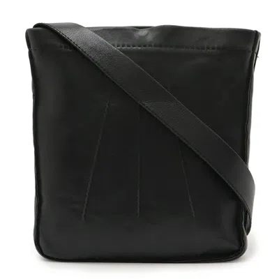 Pre-owned Hermes Black Leather Pochette Shoulder Bag ()