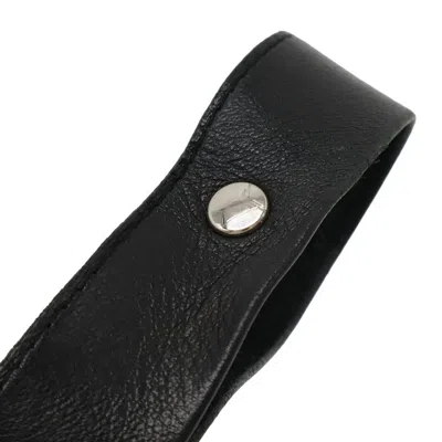 Pre-owned Hermes Black Leather Pochette Shoulder Bag ()