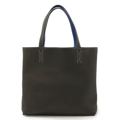 Pre-owned Hermes Blue Electric Etain Togo Leather Taurillon Clemence Leather Tote Bag ()