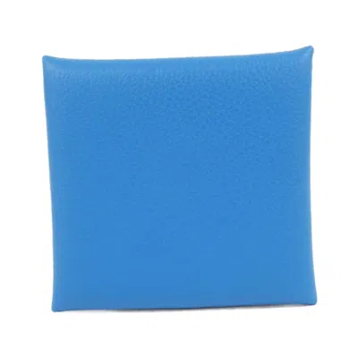 Pre-owned Hermes Blue Coin Purse/coin Case ()