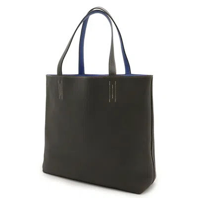 Pre-owned Hermes Blue Electric Etain Togo Leather Taurillon Clemence Leather Tote Bag ()