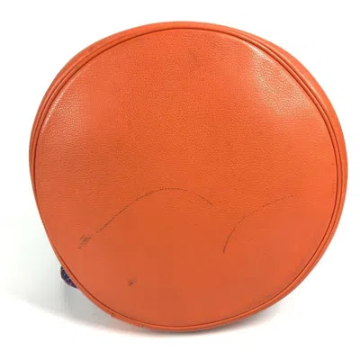 Pre-owned Hermes Blue Orange Silk Leather Shoulder Bag ()