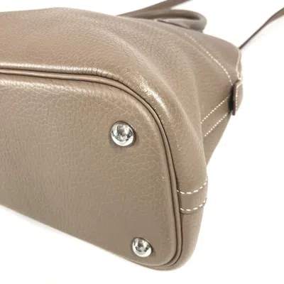 Pre-owned Hermes Bolide Etoupe Gray Gray Taurillon Clemence Leather Handbag Shoulder Bag Tote Bag ()