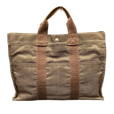 Pre-owned Hermes Brown Canvas Tote Bag ()