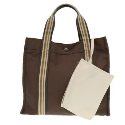 Pre-owned Hermes Brown Canvas Tote Bag ()