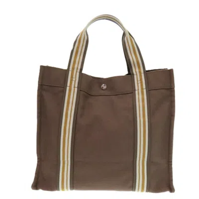 Pre-owned Hermes Brown Canvas Tote Bag ()