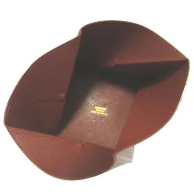 Pre-owned Hermes Brown Chevre Leather Coin Purse/coin Case ()