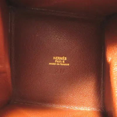 Pre-owned Hermes Brown Chevre Leather Coin Purse/coin Case ()