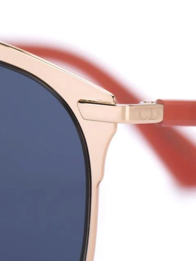 Shop Dior Eyewear 'reflected' Sunglasses - Metallic
