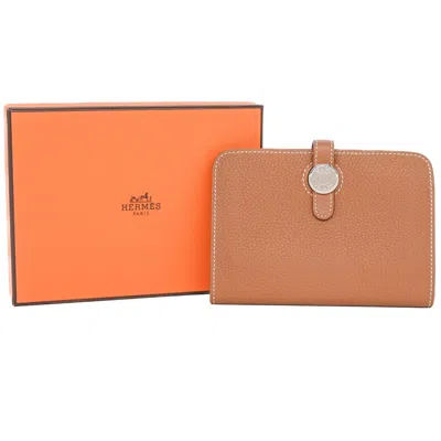 Pre-owned Hermes Brown Togo Leather Wallet (bi-fold) ()