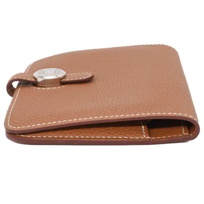 Pre-owned Hermes Brown Togo Leather Wallet (bi-fold) ()