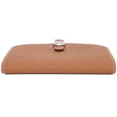 Pre-owned Hermes Brown Togo Leather Wallet (bi-fold) ()