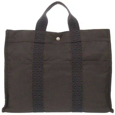 Pre-owned Hermes Gray Canvas Tote Bag ()