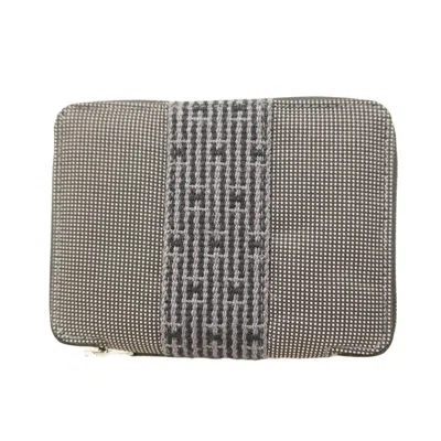 Pre-owned Hermes Gray Canvas Wallet (bi-fold) ()