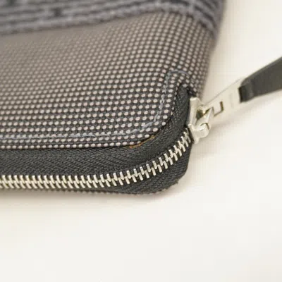 Pre-owned Hermes Gray Canvas Wallet (bi-fold) ()