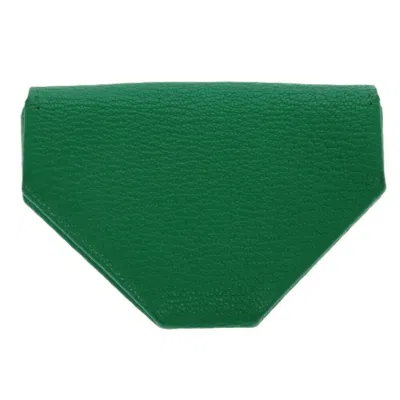 Pre-owned Hermes Green Mint Green Chevre Leather Coin Purse/coin Case ()