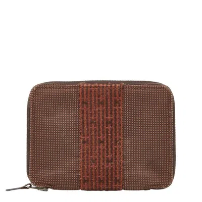 Pre-owned Hermes Her Line Brown Canvas Wallet (bi-fold) ()