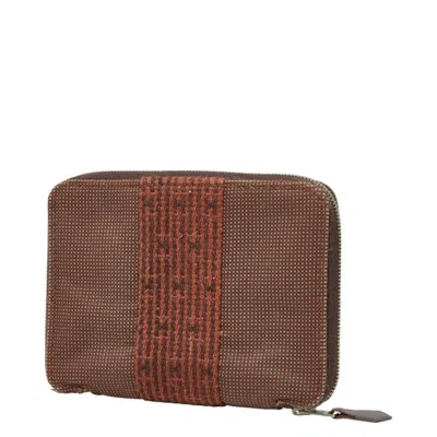 Pre-owned Hermes Her Line Brown Canvas Wallet (bi-fold) ()