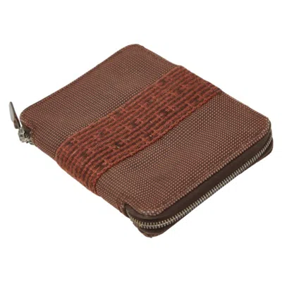 Pre-owned Hermes Her Line Brown Canvas Wallet (bi-fold) ()