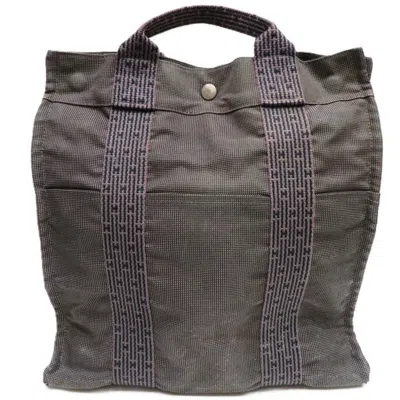 Pre-owned Hermes Her Line Gray Canvas Backpack ()