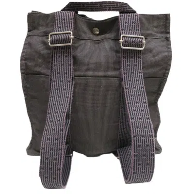 Pre-owned Hermes Her Line Gray Canvas Backpack ()
