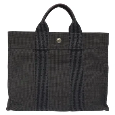 Pre-owned Hermes Hermès Herline Grey Canvas Backpack Bag () In Gray