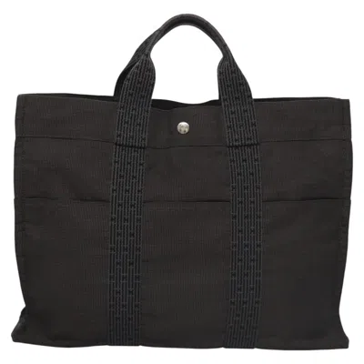 Pre-owned Hermes Hermès Herline Grey Canvas Tote Bag () In Gray