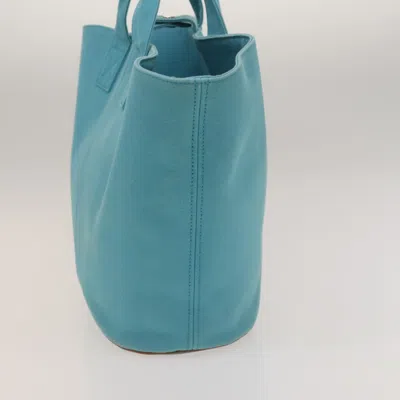 Pre-owned Hermes Hermès Panier De Plage Blue Canvas Tote Bag ()