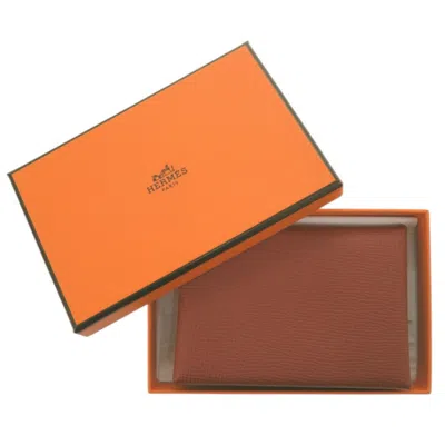Pre-owned Hermes Rose Jaipur Epsom Leather Coin Purse/coin Case ()