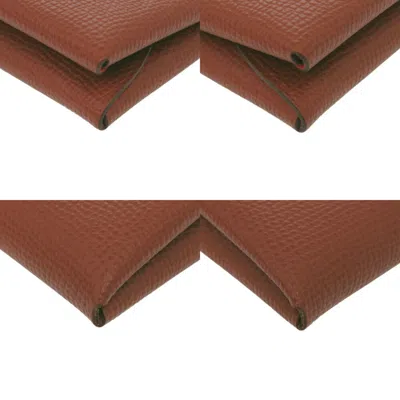 Pre-owned Hermes Rose Jaipur Epsom Leather Coin Purse/coin Case ()