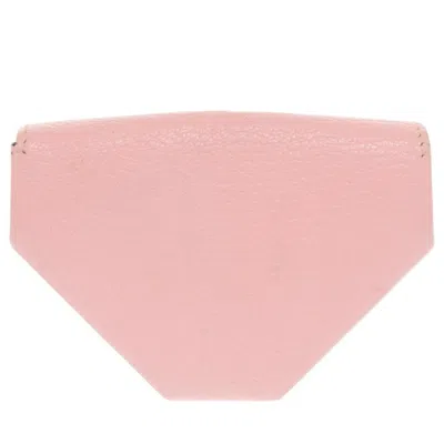 Pre-owned Hermes Rose Sakura Chevre Leather Coin Purse/coin Case () In Pink