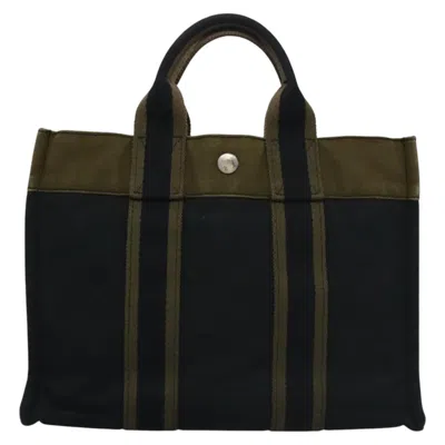 Pre-owned Hermes Hermès Toto Navy Canvas Tote Bag () In Blue
