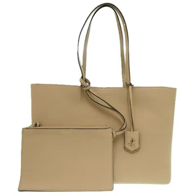 Pre-owned Jimmy Choo Beige Leather Tote Bag () In Sand