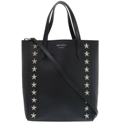 Pre-owned Jimmy Choo Black Leather Tote Bag ()