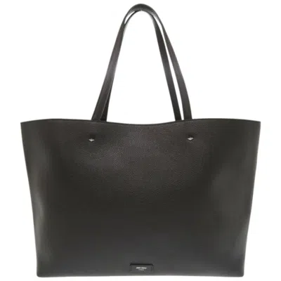 Pre-owned Jimmy Choo Black Leather Tote Bag ()