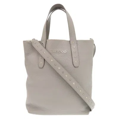 Pre-owned Jimmy Choo Gray Leather Tote Bag ()