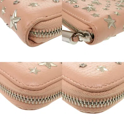 Pre-owned Jimmy Choo Pink Leather Long Wallet (bi-fold) ()