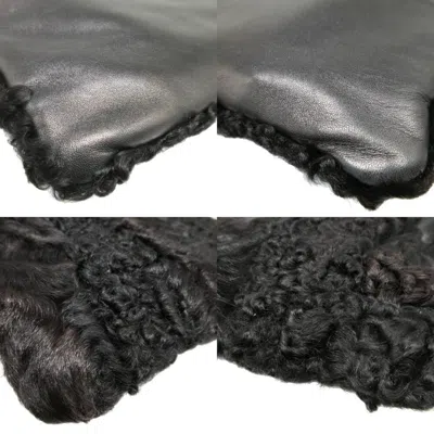 Pre-owned Loewe Black Leather Fur Clutch Bag ()