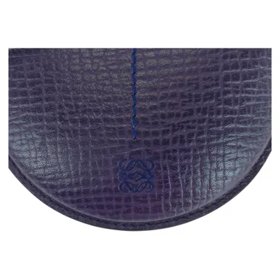 Pre-owned Loewe Blue Leather Coin Purse/coin Case ()