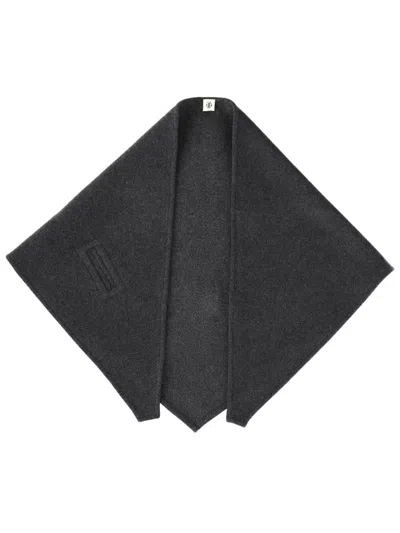 The Garment Rectangular Scarf Fringed Edges In Gray