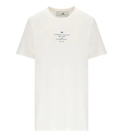 Elisabetta Franchi White T-shirt With Logo In White