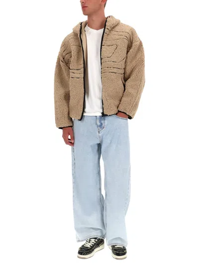 Diesel S-zat Sweat-shirt Puffer Jackets Beige In Brown