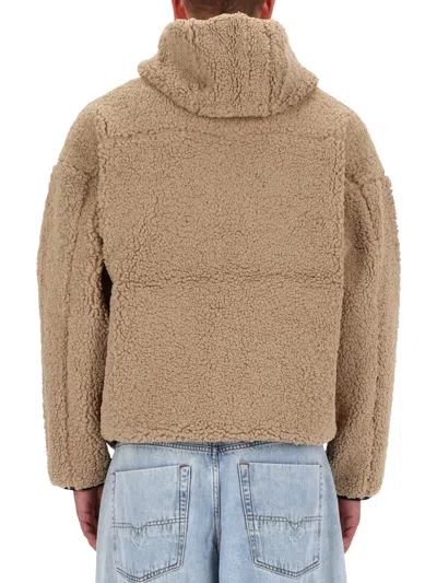 Diesel S-zat Sweat-shirt Puffer Jackets Beige In Brown