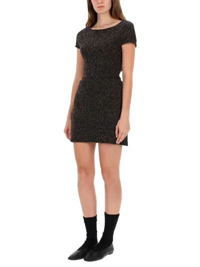 Our Legacy Textured Multicolored Knit Top In Superfine Wool In Black